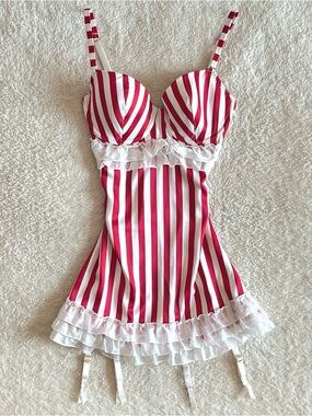 34B Victoria's Secret Candy Stripe Babydoll